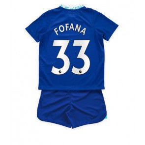 Chelsea Wesley Fofana #33 kläder Barn 2022-23 Hemmatröja Kortärmad (+ korta byxor)